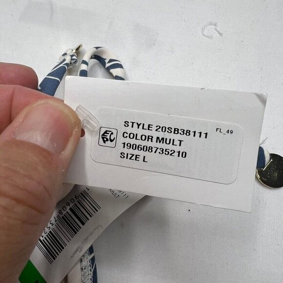 STUDIO Anne Cole $58 Smocked Tie Side Bikini Bottom Size L - Picture 5 of 7